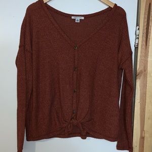 American Eagle Tie front, button up shirt